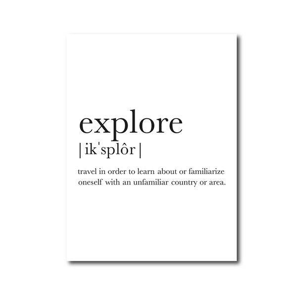 Affiche Explore Definition - Voyage Experience