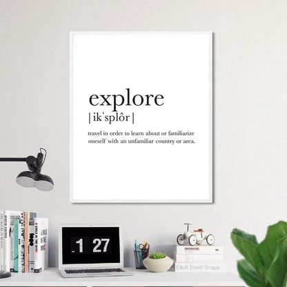 Affiche Explore Definition - Voyage Experience