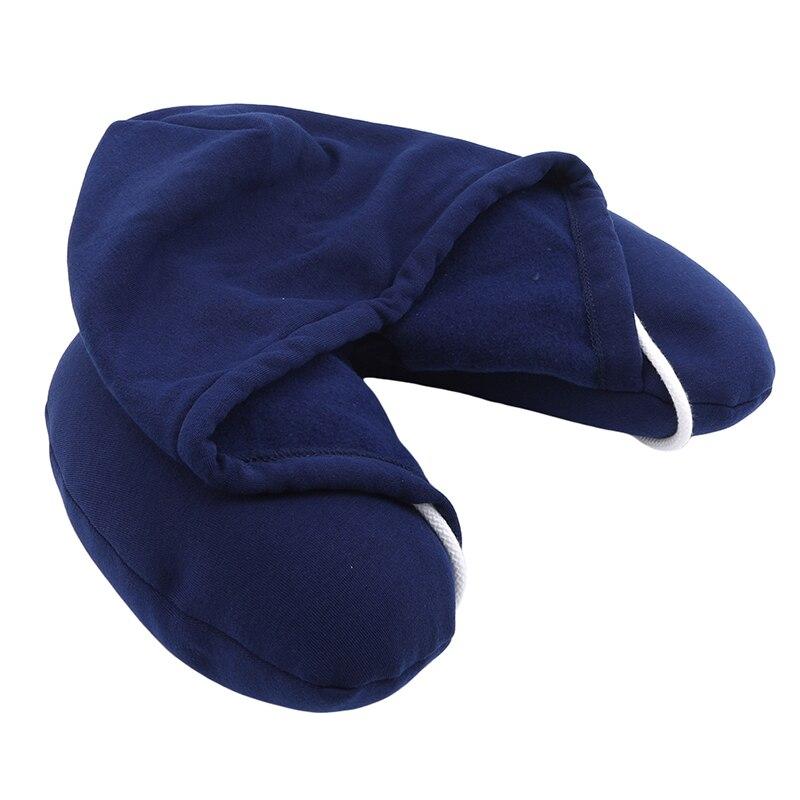 Coussin de Voyage Hoodie Bleu Marine Premium