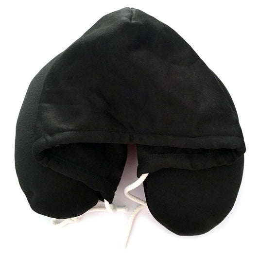 Coussin de Voyage Hoodie Noir - Édition Limitée