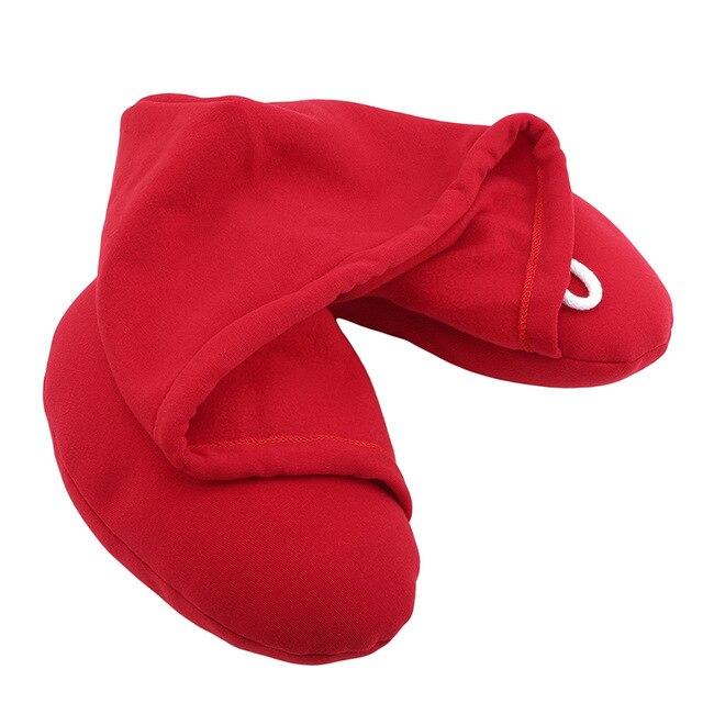 Coussin de Voyage <br>Hoodie Rouge - Édition Limitée