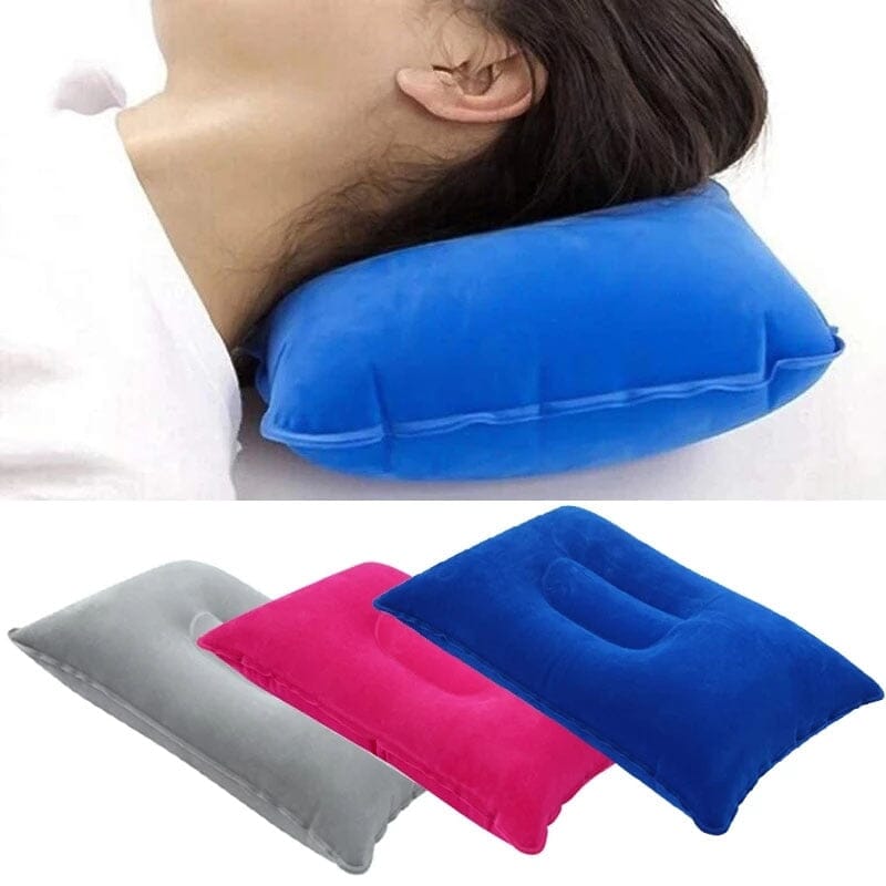 Coussin de Voyage Gonflable & Oreiller Pliable