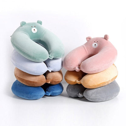 Coussin de Voyage Mémoire de Forme Enfant Ours - Marque Teddy Travel