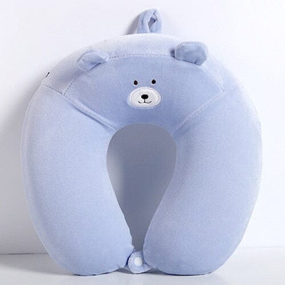 Coussin de Voyage Mémoire de Forme Enfant Ours - Marque Teddy Travel