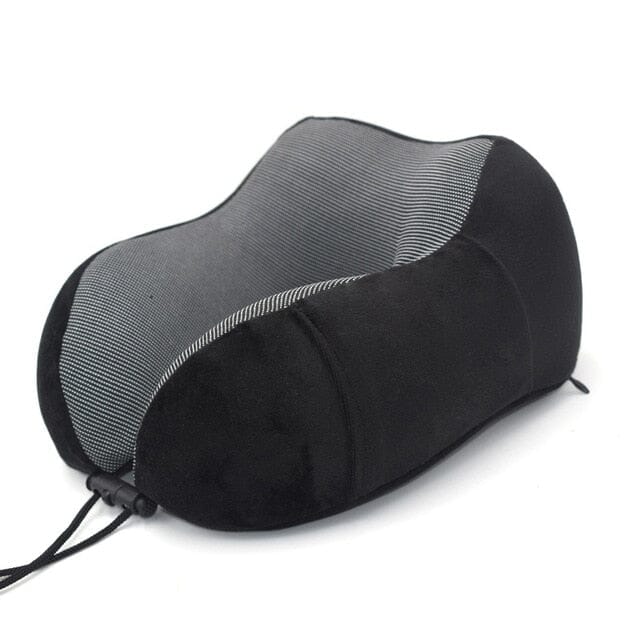 Coussin de Voyage Mémoire de Forme - Noir Ultra-Confort