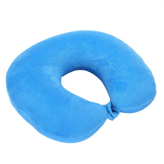 Coussin de Voyage Microbilles <br> Confort Bleu Ciel - Voyageur Relax