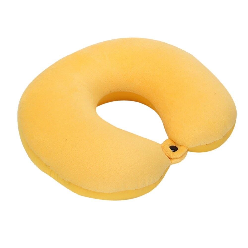 Coussin de Voyage Microbilles Confort Jaune confortable