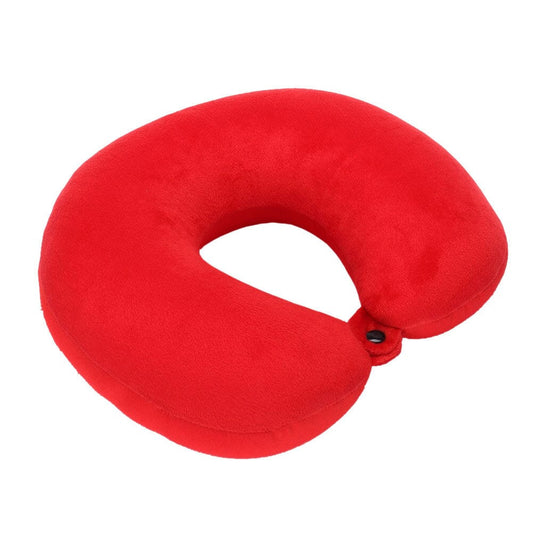 Coussin de Voyage Microbilles Confort Rouge - Édition Deluxe