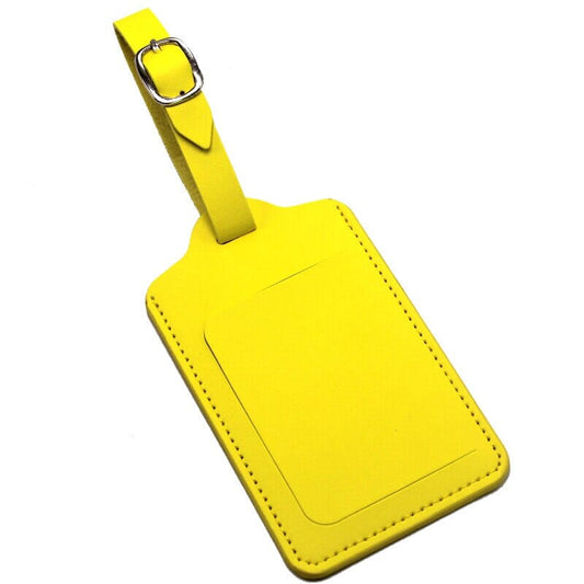 Étiquette Bagage en Rectangle Jaune