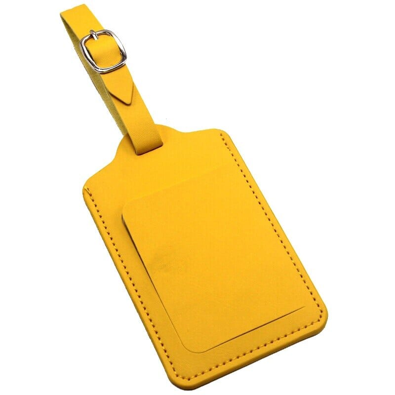 Étiquette Bagage Rectangle <span style="color: #FFD700;">Jaune Foncé</span>