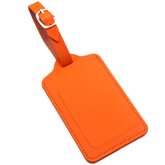 Étiquette Bagage <br> Orange Rectangle