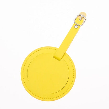 Étiquette Bagage <br> Style Rond Jaune