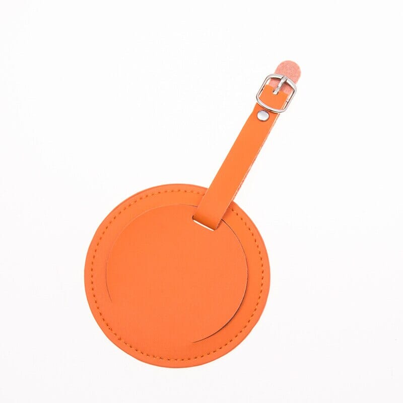 Étiquette Bagage <br> Rond Orange - Voyage en Style