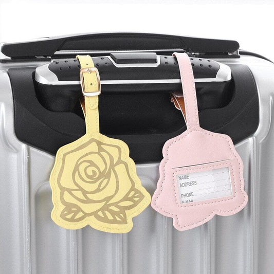 Étiquette Bagage Femme Rose Chic