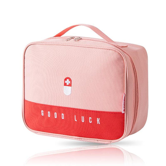 Grande Trousse à Pharmacie Voyage Vide <br>Good Luck (Rose) - Édition Limitée