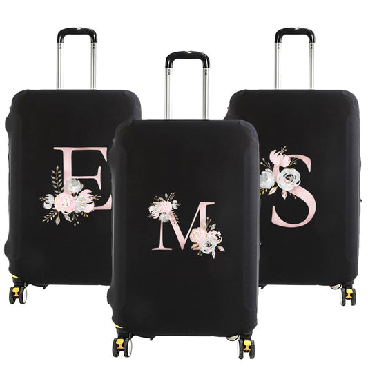 Housse de Valise - Pink Flowers Letter