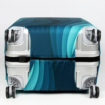 Housse de Valise Vagues Bleues