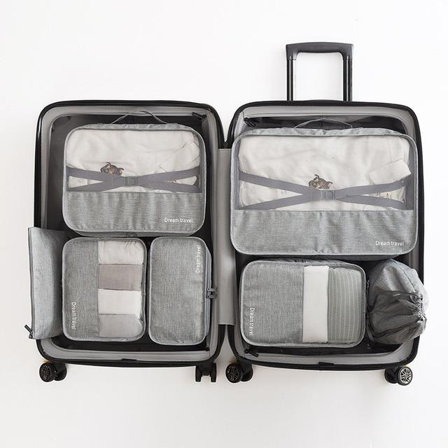 Valise Dream Travel - Organisateurs (Set de 7, Gris)