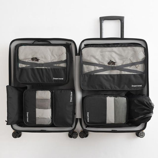 Organisateurs Valise Dream Travel (Set de 7, Noir)