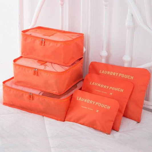 Organisateurs de Valise <br>Laundry Pouch (Set de 6, Orange) - Édition Premium