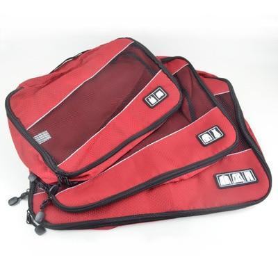 Organisateurs de Valise TravelBasics (Set de 3, Rouge)