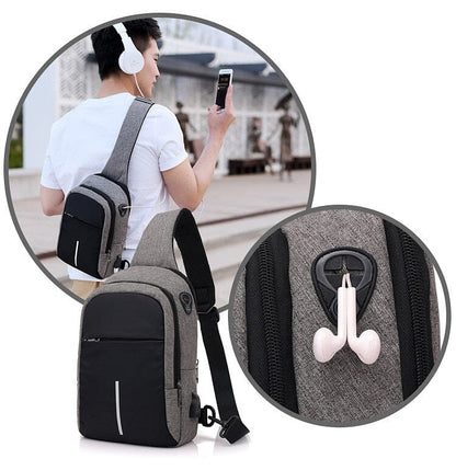 Sac à Bandoulière de Voyage Connecté - USB