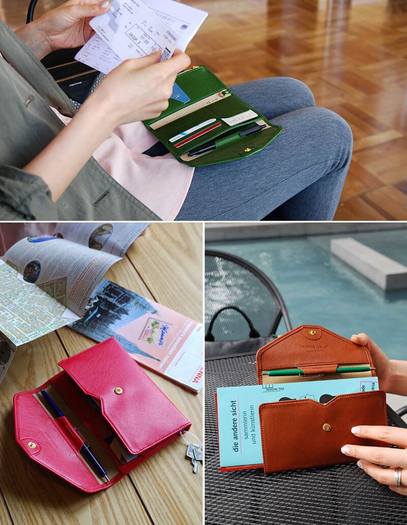 Portefeuille de Voyage Femme - Grande Pochette Sécurisée anti-RFID