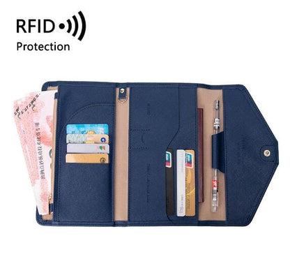 Portefeuille de Voyage Femme - Grande Pochette Sécurisée anti-RFID