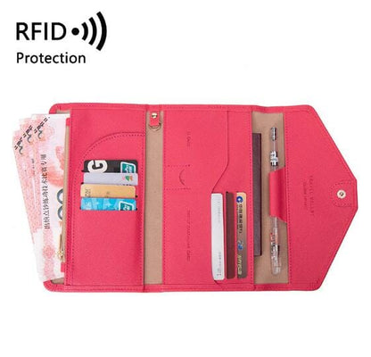 Portefeuille de Voyage Femme - Grande Pochette Sécurisée anti-RFID