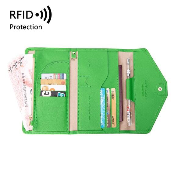 Portefeuille de Voyage Femme - Grande Pochette Sécurisée anti-RFID