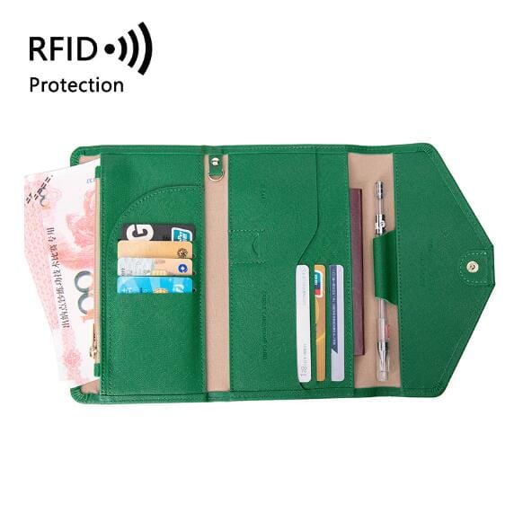 Portefeuille de Voyage Femme - Grande Pochette Sécurisée anti-RFID