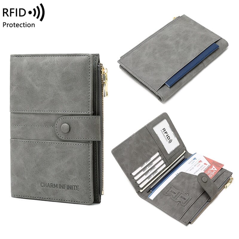 Portefeuille de Voyage Femme - Pochette Passeport Anti-RFID