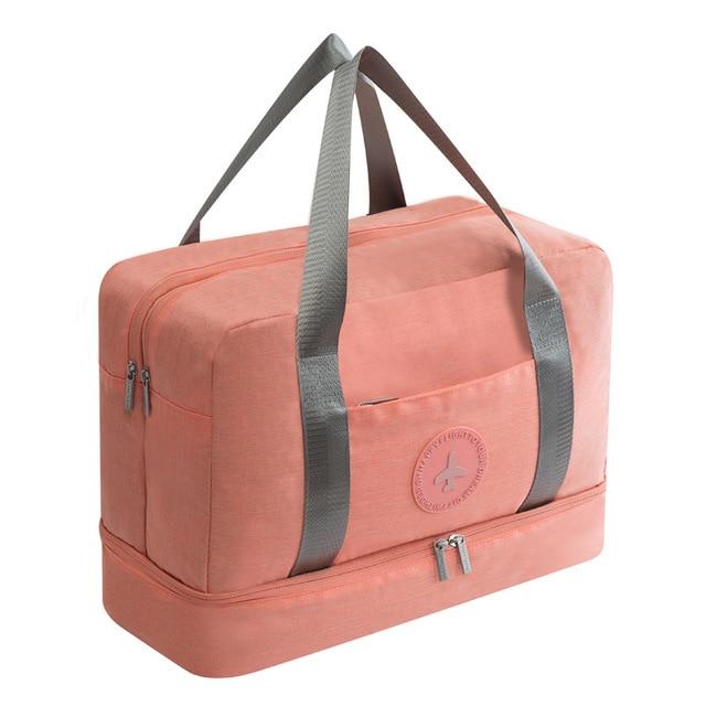 Sac de Voyage avec Compartiment Chaussures Happy Flight - Rose Pâle