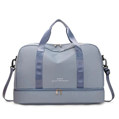 Sac de Voyage Femme "Sky Blue" avec Compartiment Chaussures