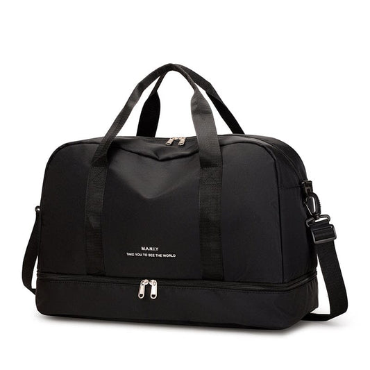 Sac de Voyage Femme Noir avec Compartiment Chaussures