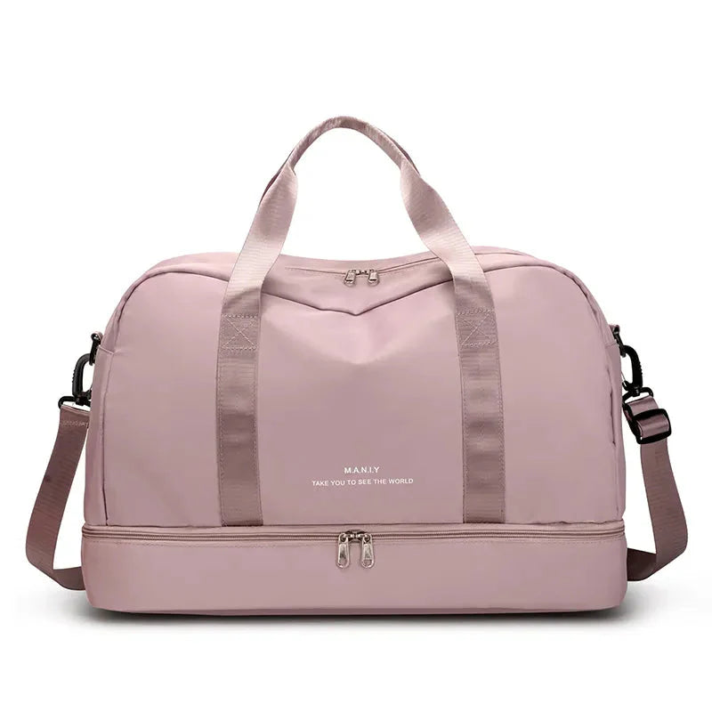 Sac de Voyage Femme avec Compartiment Chaussures - Collection Rose Glam