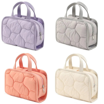 Sac Trousse de Toilette Femme Matelassée 2-en-1 - Élégance assumée