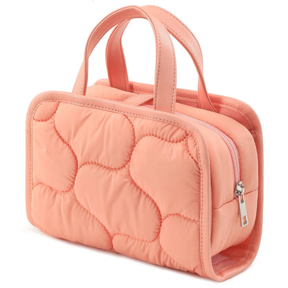 Sac Trousse de Toilette Femme Matelassée 2-en-1 - Élégance assumée