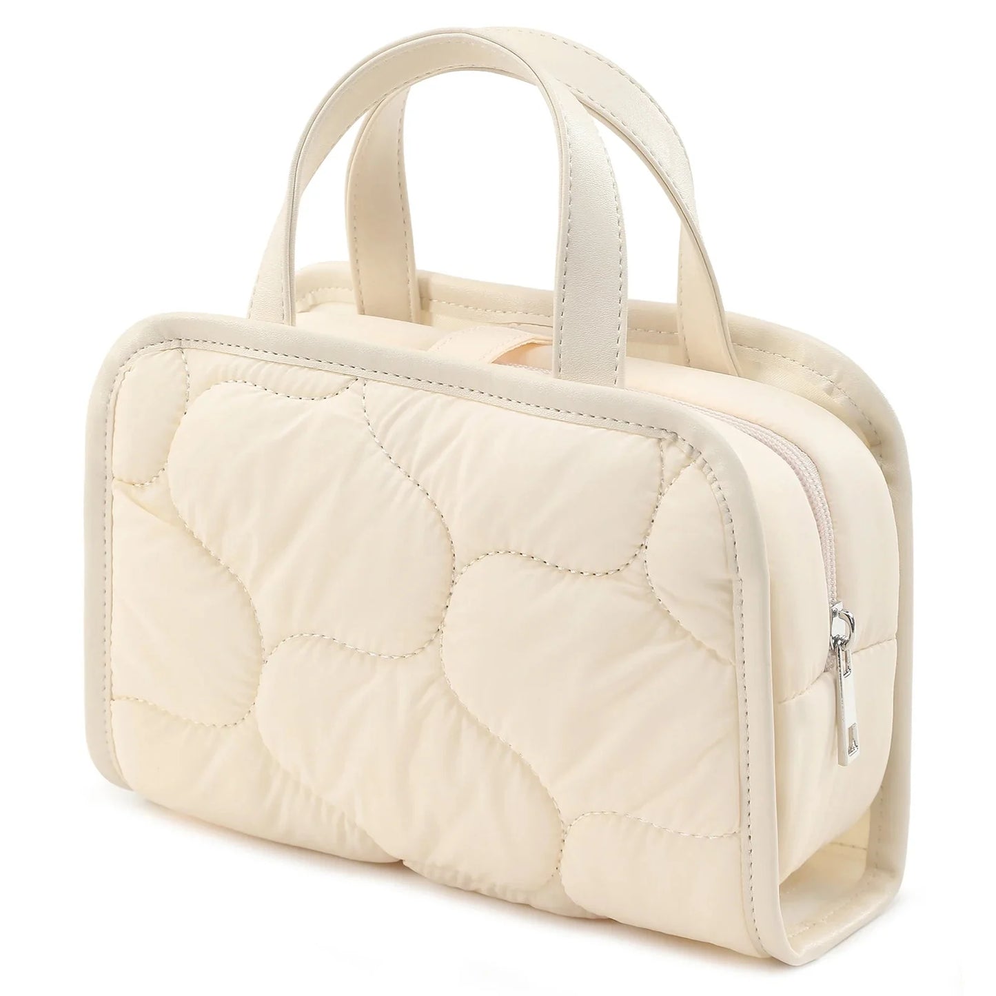 Sac Trousse de Toilette Femme Matelassée 2-en-1 - Élégance assumée