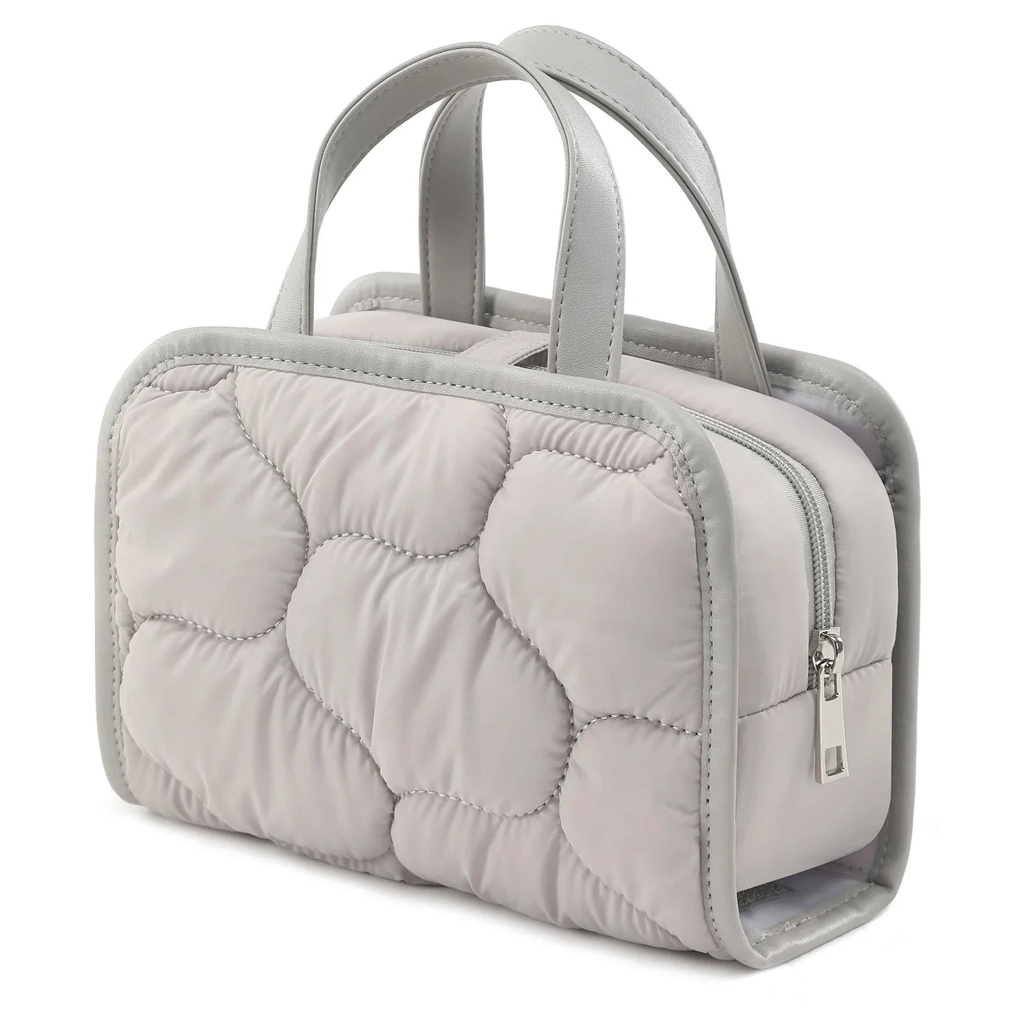 Sac Trousse de Toilette Femme Matelassée 2-en-1 - Élégance assumée