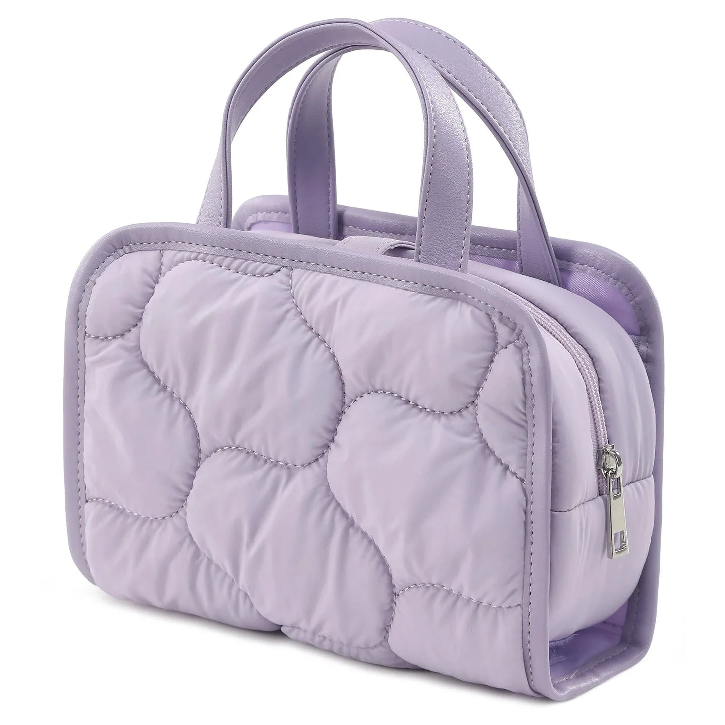 Sac Trousse de Toilette Femme Matelassée 2-en-1 - Élégance assumée