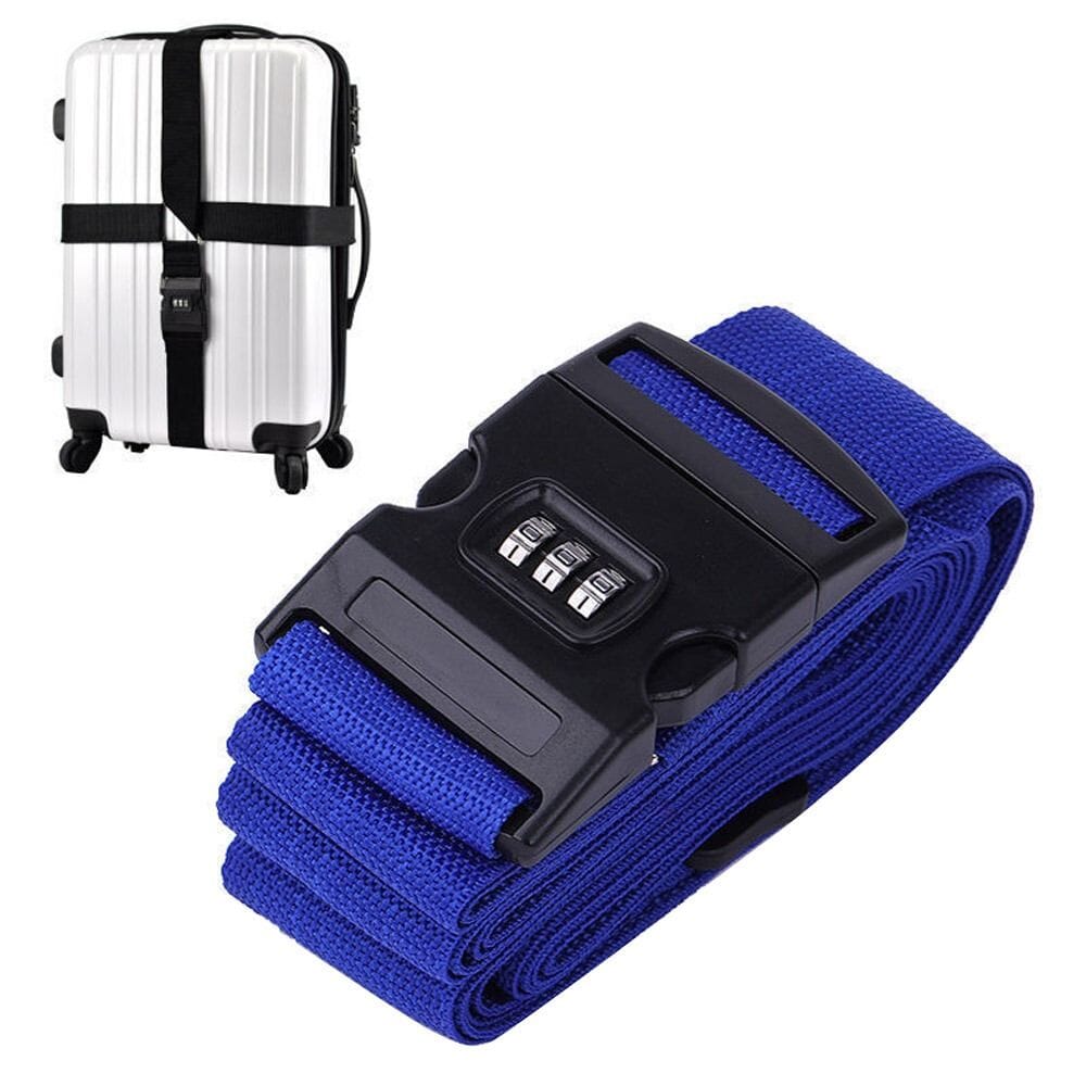 Sangle de Valise avec Code 3 Chiffres, Bleu Marine