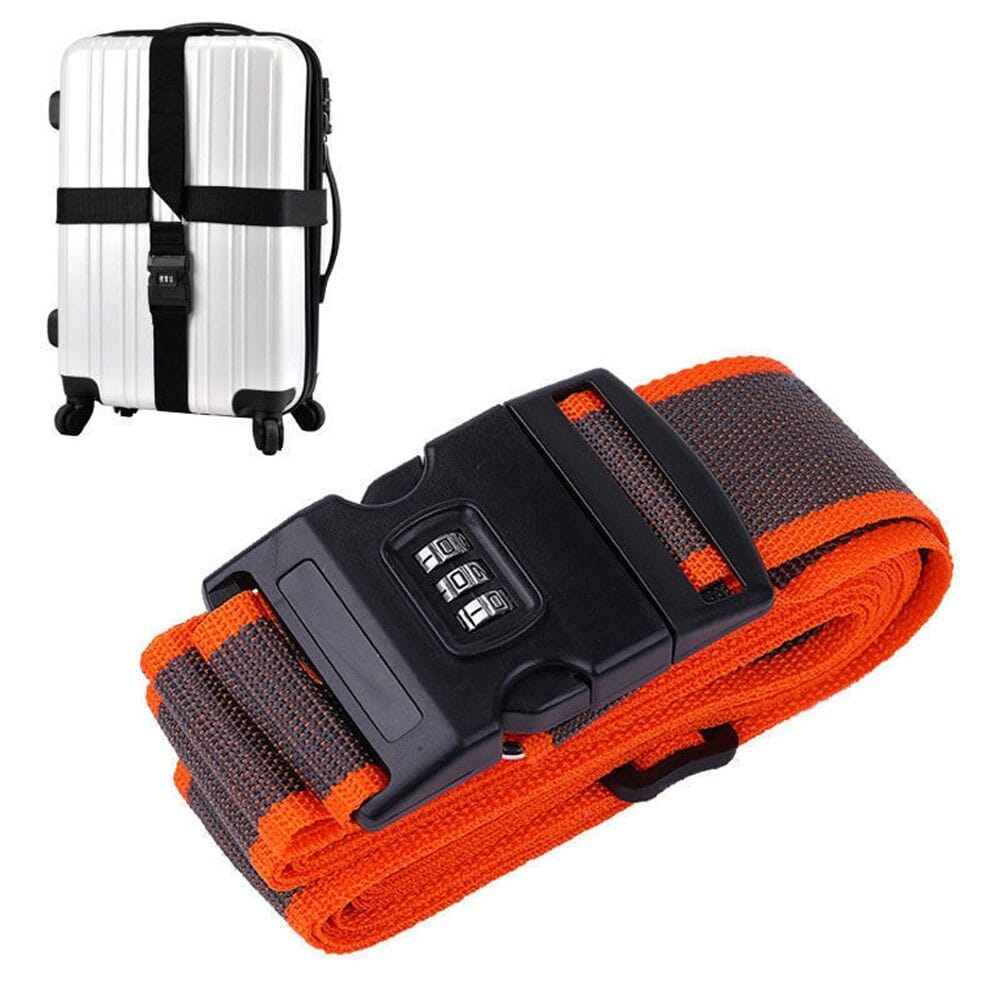 Sangle pour Valise avec Code 3 Chiffres - Collection Grise et Orange