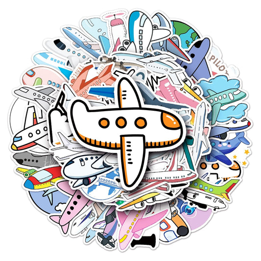 Stickers Valise - Voyager en avion (Pack de 50)