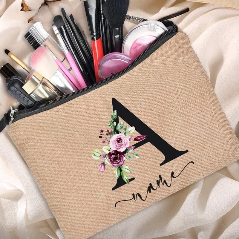 Trousse de Maquillage Personnalisée - Élégance Florale