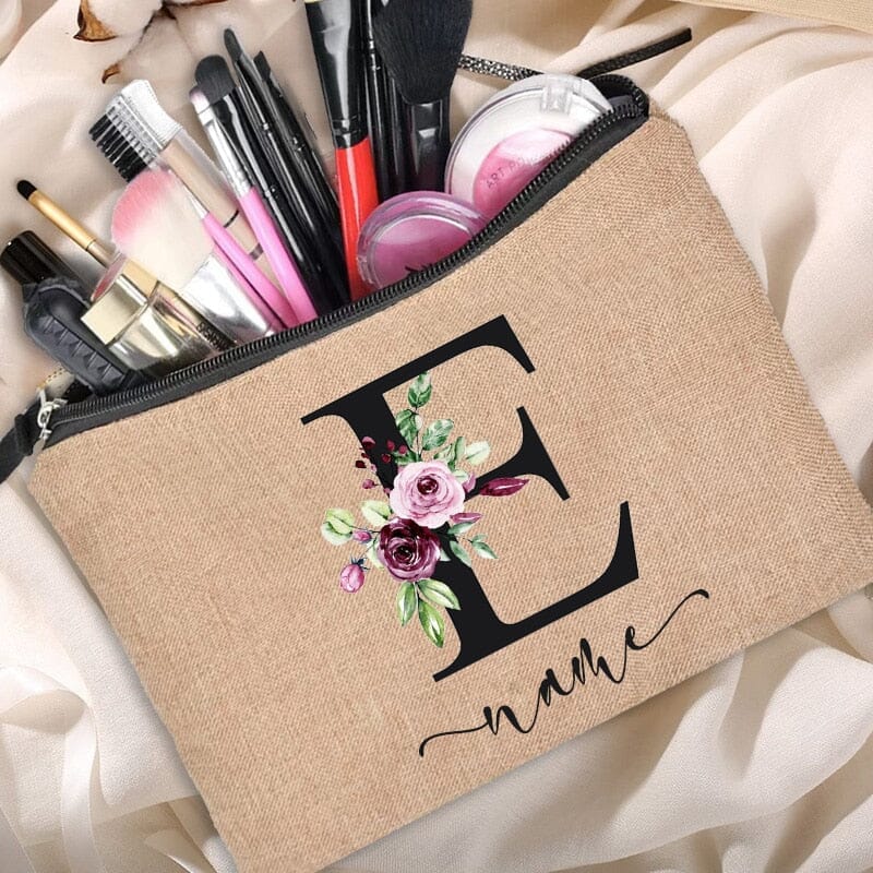 Trousse de Maquillage Personnalisée - Élégance Florale