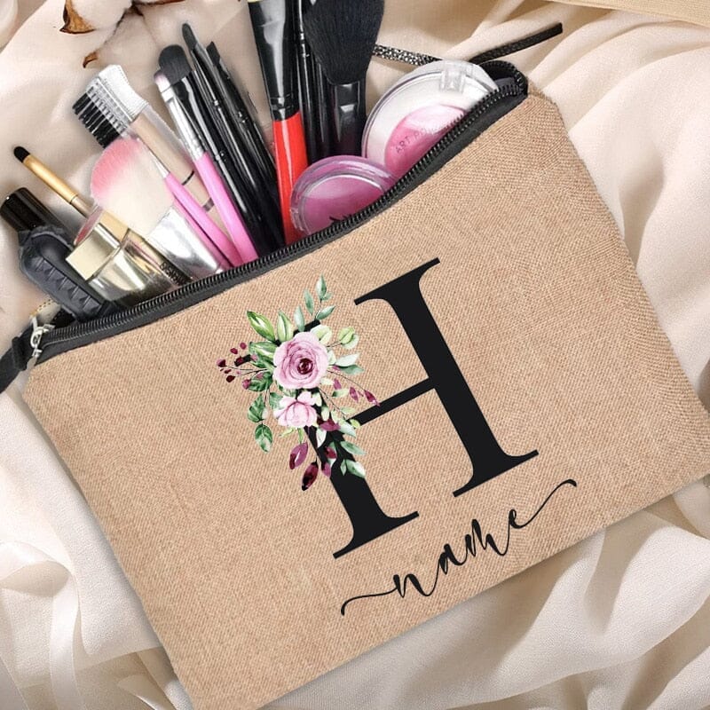 Trousse de Maquillage Personnalisée - Élégance Florale