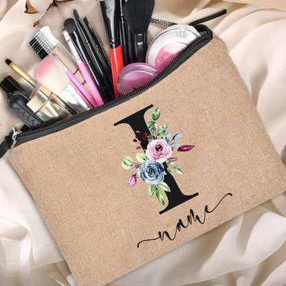 Trousse de Maquillage Personnalisée - Élégance Florale