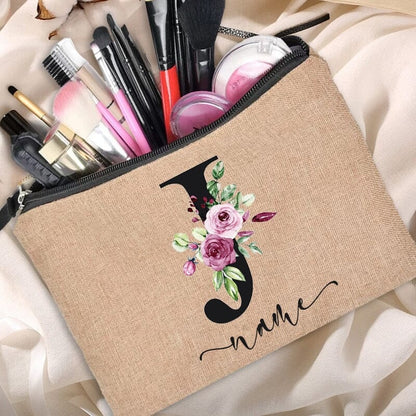 Trousse de Maquillage Personnalisée - Élégance Florale