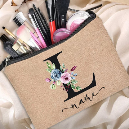 Trousse de Maquillage Personnalisée - Élégance Florale